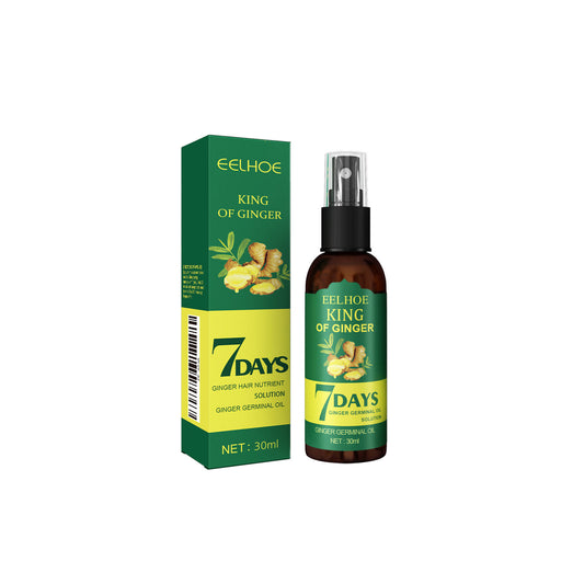 Spray capilar de jengibre (30 ml) para fortalecer el cabello, masajear el cuero cabelludo y reparar la calidad del cabello. Líquido para el cuidado capilar