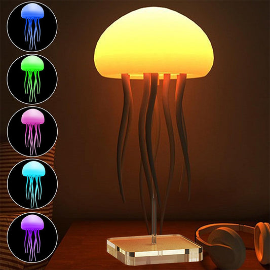 Lámpara de ambiente de medusas, luz LED nocturna de medusas, lámpara portátil de medusas, decoración de medusas, lámpara de mesa inteligente para mesita de noche.