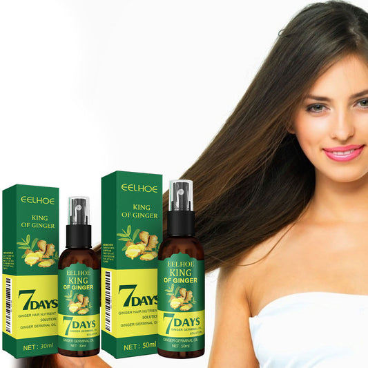 Spray capilar de jengibre (30 ml) para fortalecer el cabello, masajear el cuero cabelludo y reparar la calidad del cabello. Líquido para el cuidado capilar