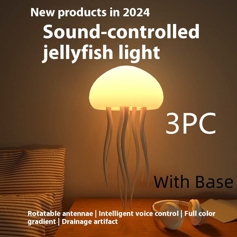 Lámpara de ambiente de medusas, luz LED nocturna de medusas, lámpara portátil de medusas, decoración de medusas, lámpara de mesa inteligente para mesita de noche.